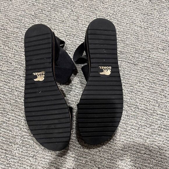 Sorel Black Crisscross Sandals - Picture 2 of 2